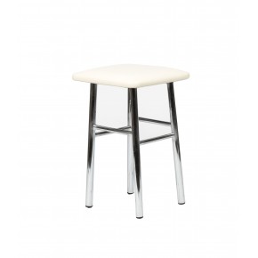 Табурет ВВР Классик ваниль/хром, экокожа